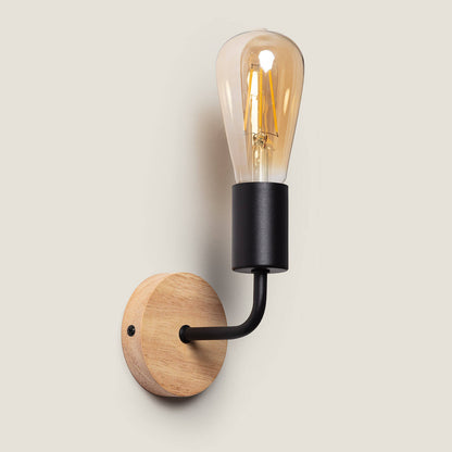 Lámpara de Pared de Madera y Metal Jedali