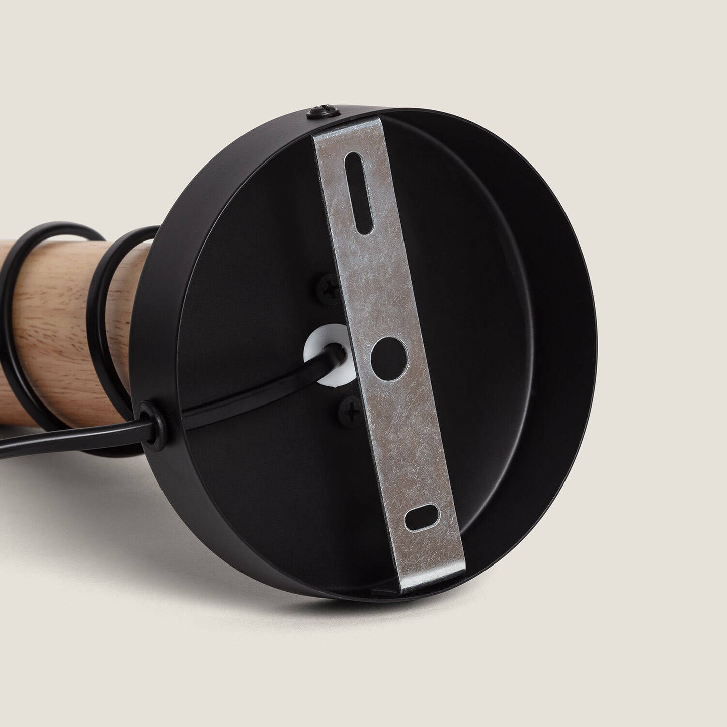 Lámpara de Pared de Madera y Metal Monah