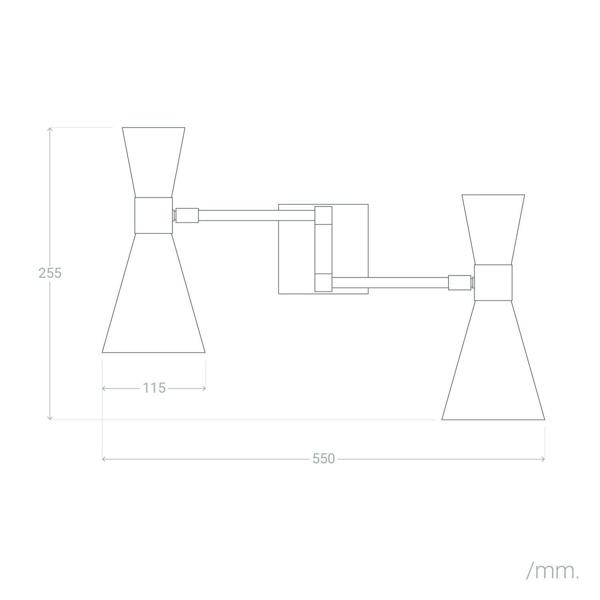 Lámpara de Pared Orientable Metal 2 Focos Jigger