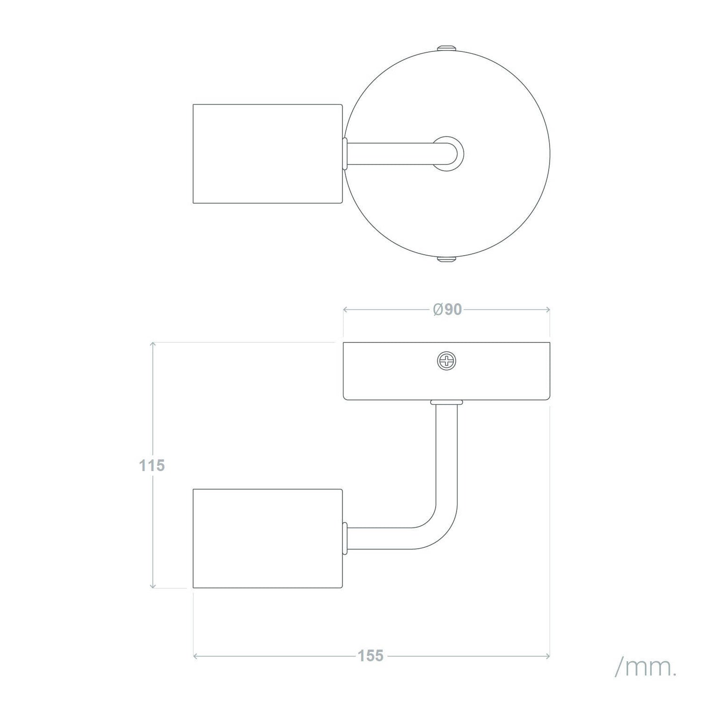 Lámpara de Pared de Metal Jayso