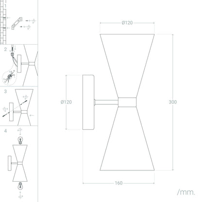 Lámpara de Pared de Metal Kusini