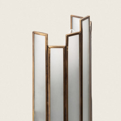 Lámpara de Pared de Metal y Cristal Bredos