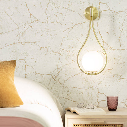 Lámpara de Pared de Metal y Cristal Moonlight