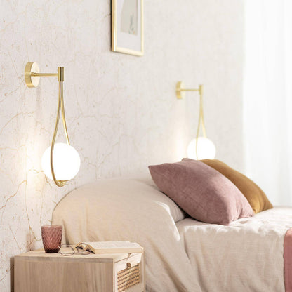 Lámpara de Pared de Metal y Cristal Moonlight