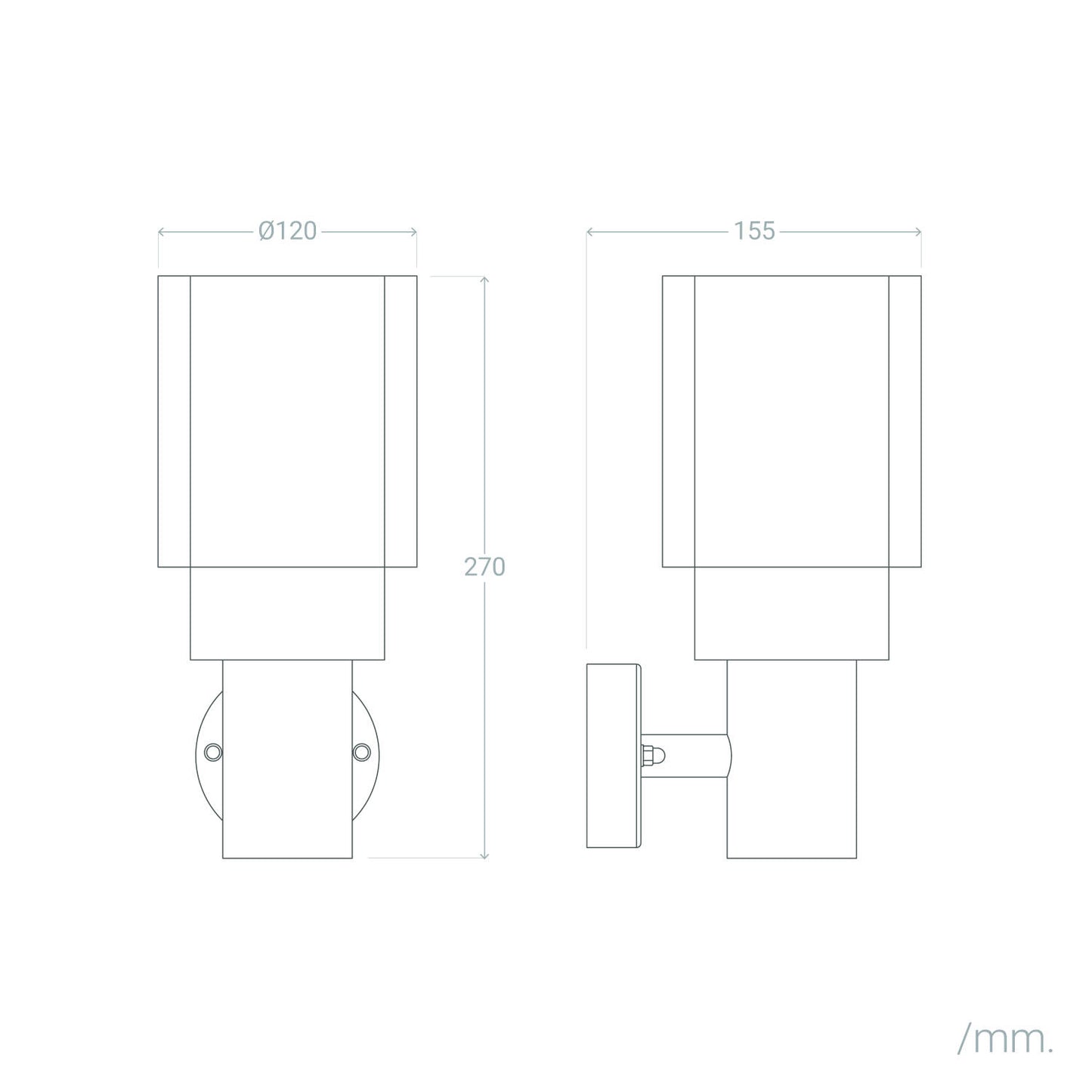 Lámpara de Pared Exterior Acero Inoxidable Martin