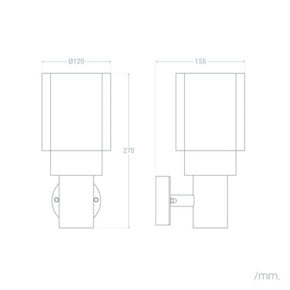 Lámpara de Pared Exterior Acero Inoxidable Martin