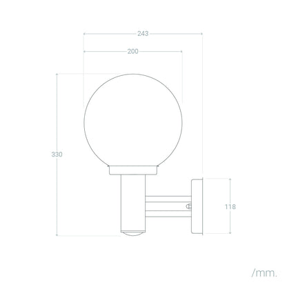 Lámpara de Pared Exterior Acero Jeyko