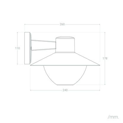 Lámpara de Pared Exterior Aluminio Neiva