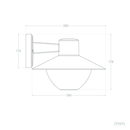 Lámpara de Pared Exterior Aluminio Neiva