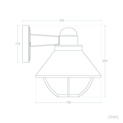 Lámpara de Pared Exterior Aluminio Valera