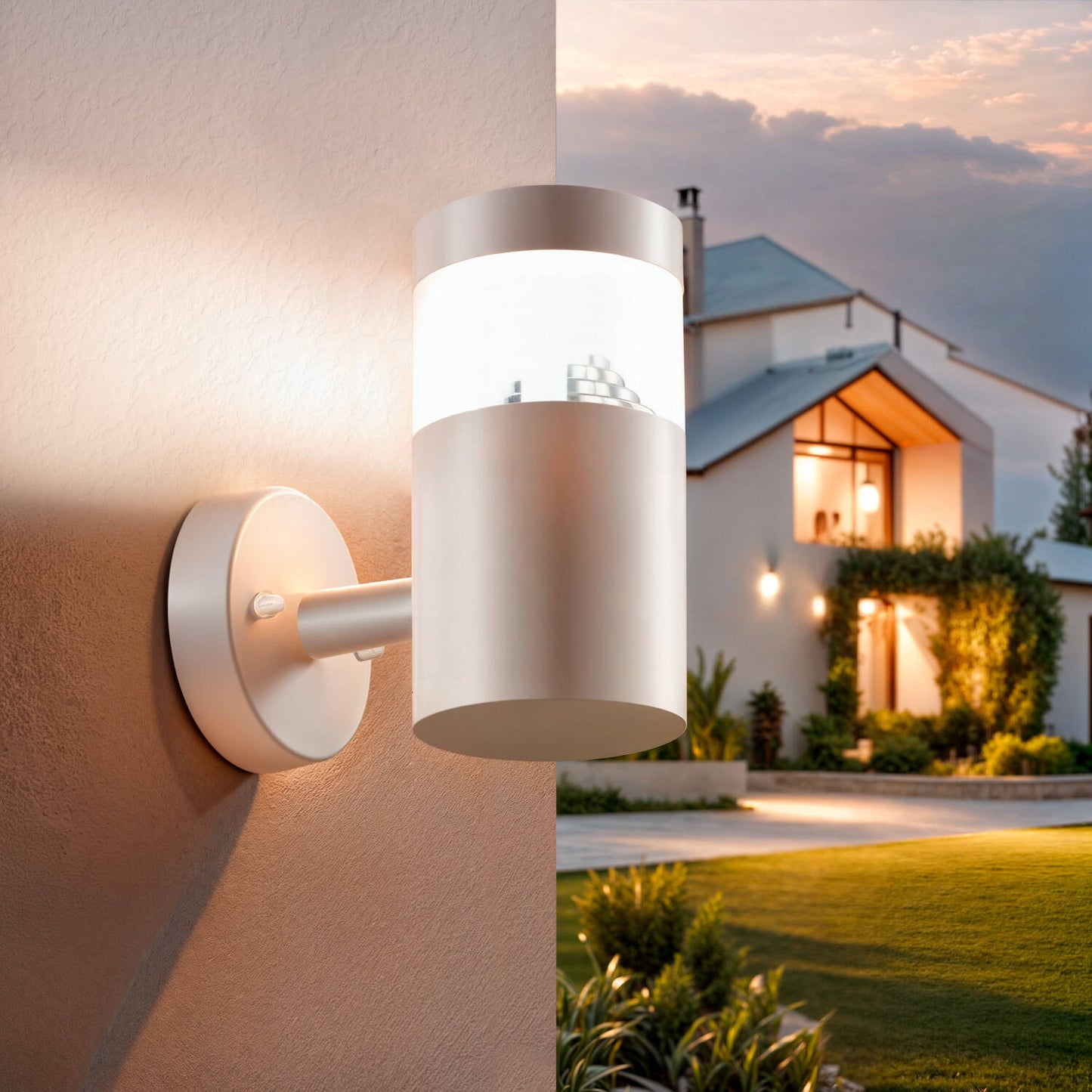Lámpara de Pared Exterior LED 5W Acero Inoxidable Inti White