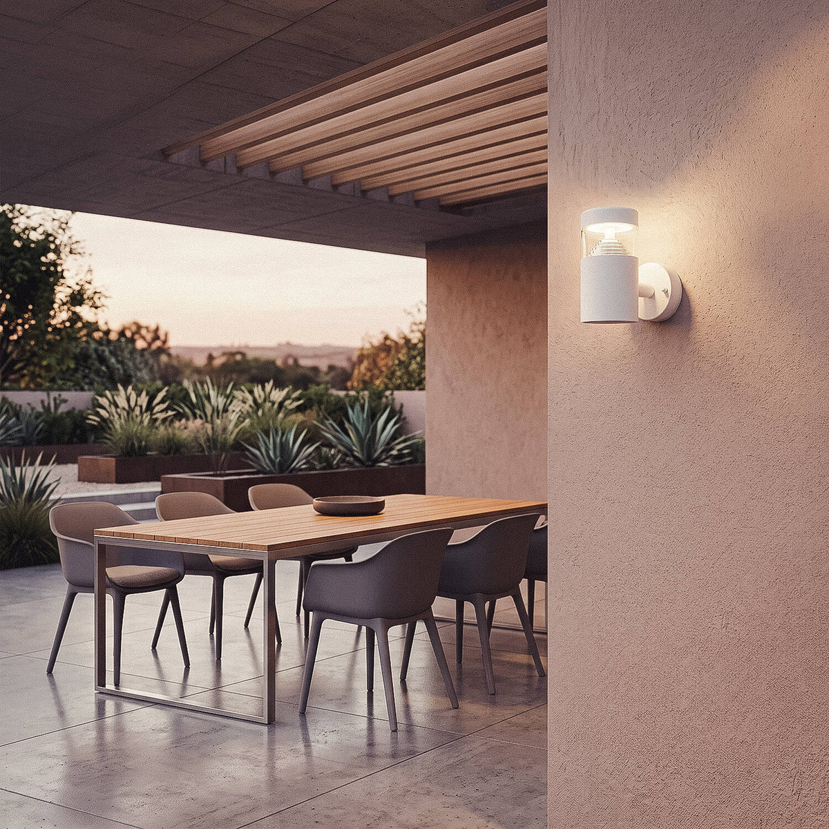 Lámpara de Pared Exterior LED 5W Acero Inoxidable Inti White