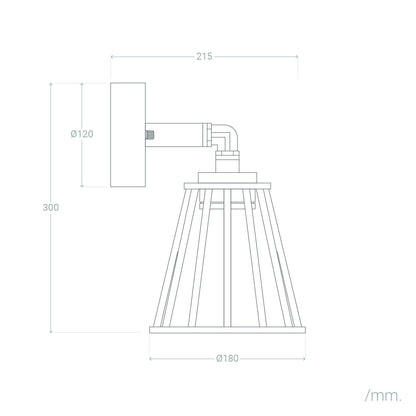 Lámpara de Pared Exterior LED 6W Aluminio Bradda
