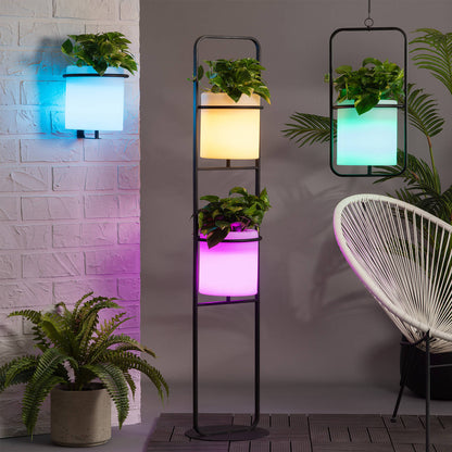 Lámpara de Pared Exterior LED Macetero 22cm RGBW Recargable IP65