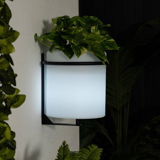 Lámpara de Pared Exterior LED Macetero 22cm RGBW Recargable IP65