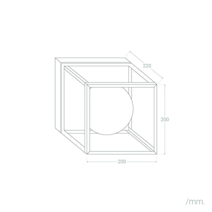 Lámpara de Pared Exterior Metal y Cristal Tabuk