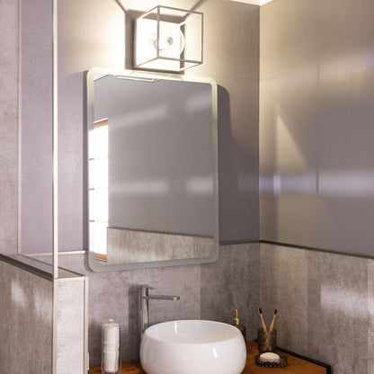 Lámpara de Pared Exterior Metal y Cristal Tabuk