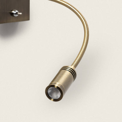 Lámpara de Pared LED 2.5W Metal con Puerto USB Apsley