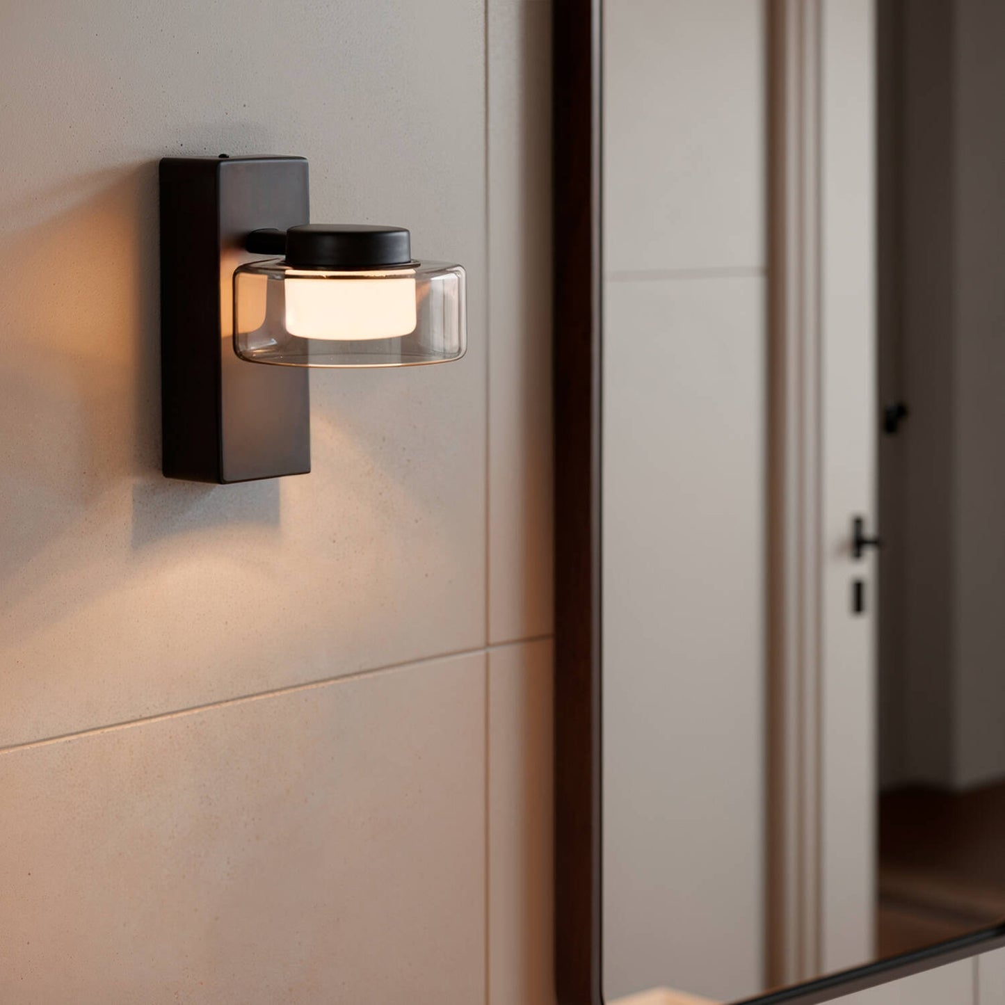 Lámpara de Pared LED 4W Baño CCT Seleccionable Metal y Cristal Zisna