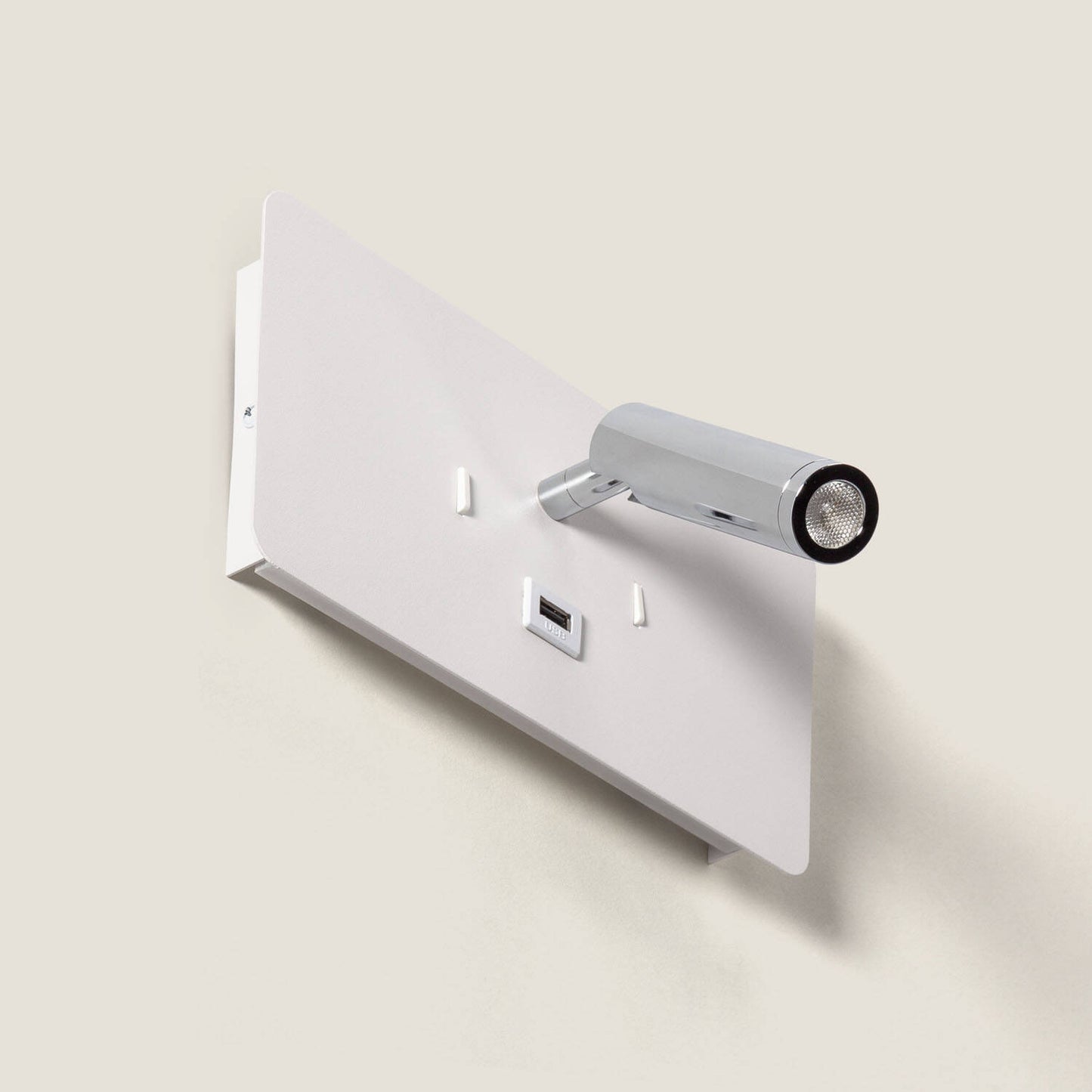 Lámpara de Pared con Luz de Lectura LED 8W Metal y Puerto USB Rossey