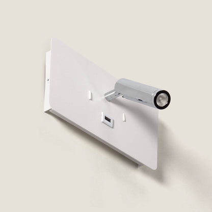 Lámpara de Pared con Luz de Lectura LED 8W Metal y Puerto USB Rossey