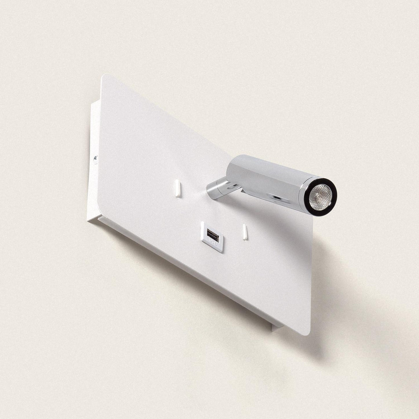 Lámpara de Pared con Luz de Lectura LED 8W Metal y Puerto USB Rossey