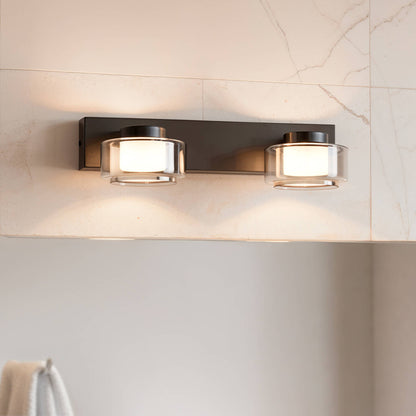 Lámpara de Pared LED 8W Baño CCT Seleccionable Metal y Cristal Zisna