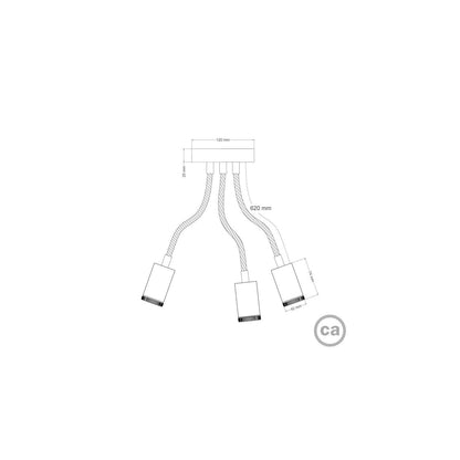 Lámpara de Pared LED Metal Mini Spotlight Creative-Cables SPM3FLGUOTS60OTSRZ24-L