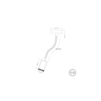 Lámpara de Pared LED Mini Spotlight Flex 30 Creative-Cables APMFLGUTIS30TISRM04-L