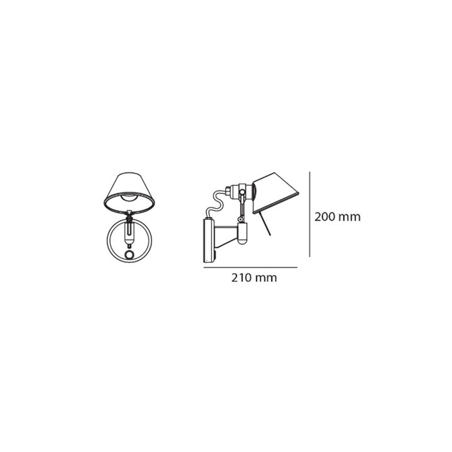 Lámpara de Pared LED Tolomeo Micro Faretto ARTEMIDE