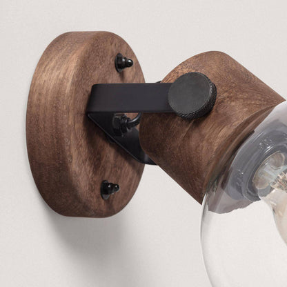 Lámpara de Pared Madera y Cristal Dallas Glass ILUZZIA