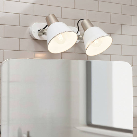 Lámpara de Pared Baño Metal 2 Focos Birzay