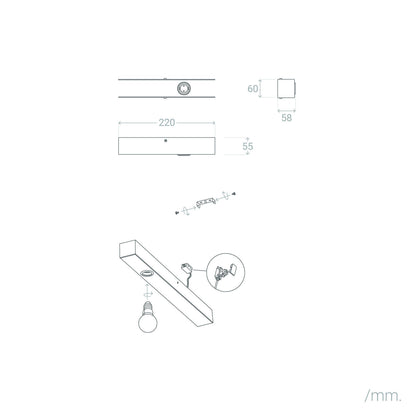 Aplique de Pared Baño Metal Aizkra