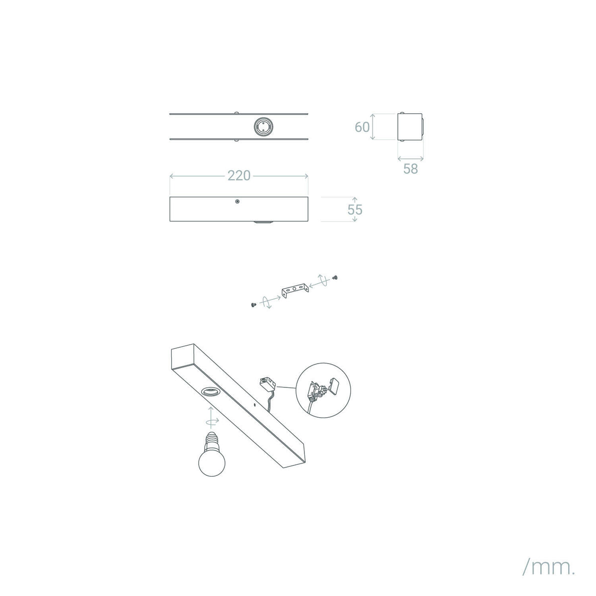 Aplique de Pared Baño Metal Aizkra