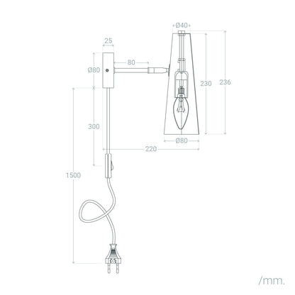 Lámpara de Pared Orientable Metal Allym