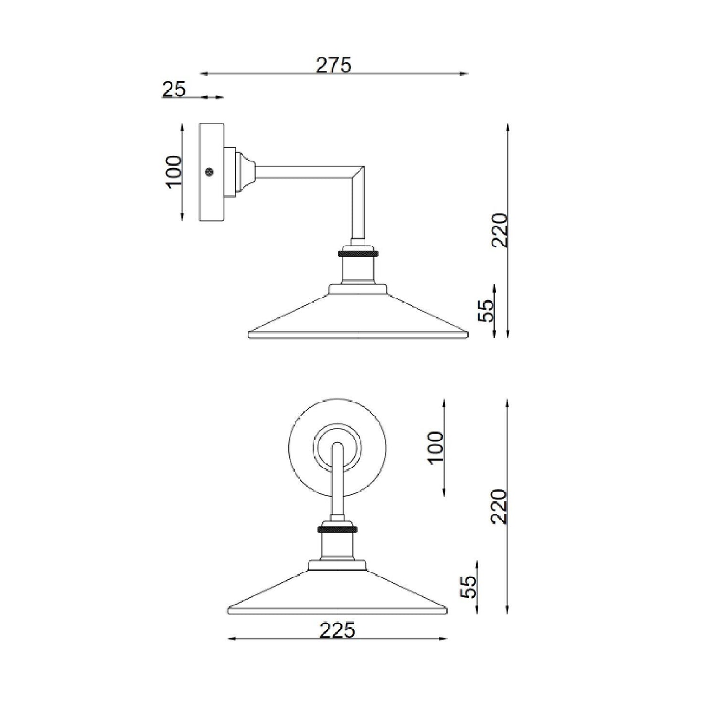 Lámpara de Pared Metal Frankfield