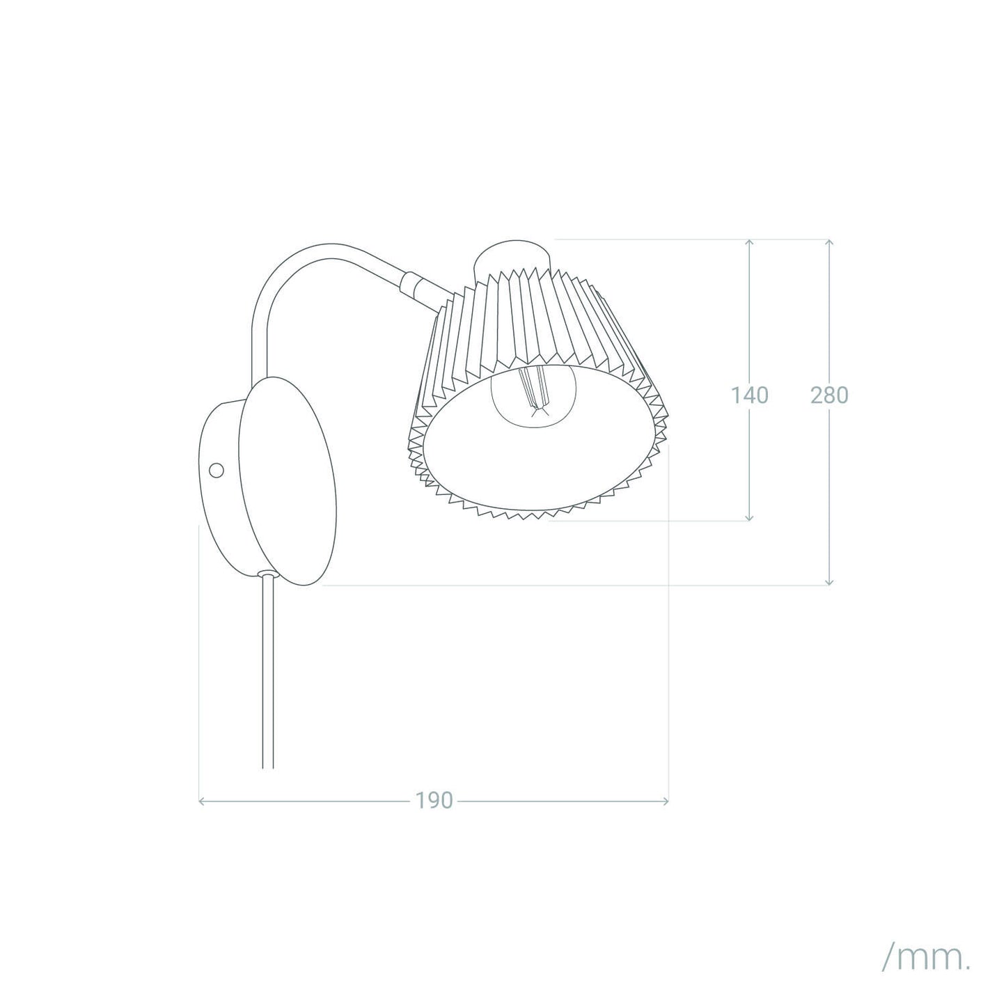 Lámpara de Pared Orientable Metal Magda