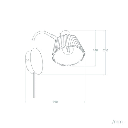 Lámpara de Pared Orientable Metal Magda