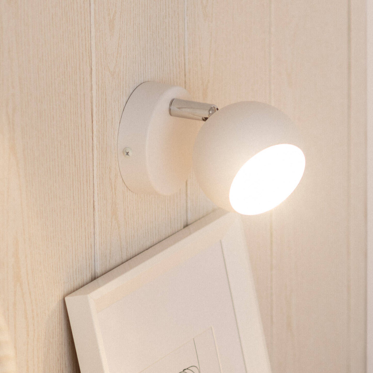 Lámpara de Pared Metal Orientable 1 Foco Blanco Ates