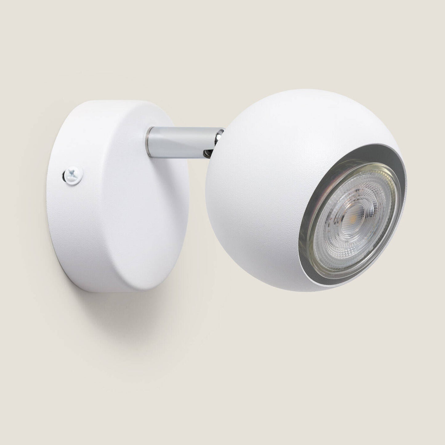 Lámpara de Pared Metal Orientable 1 Foco Blanco Ates
