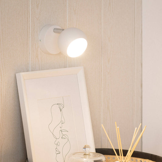 Lámpara de Pared Metal Orientable 1 Foco Blanco Ates