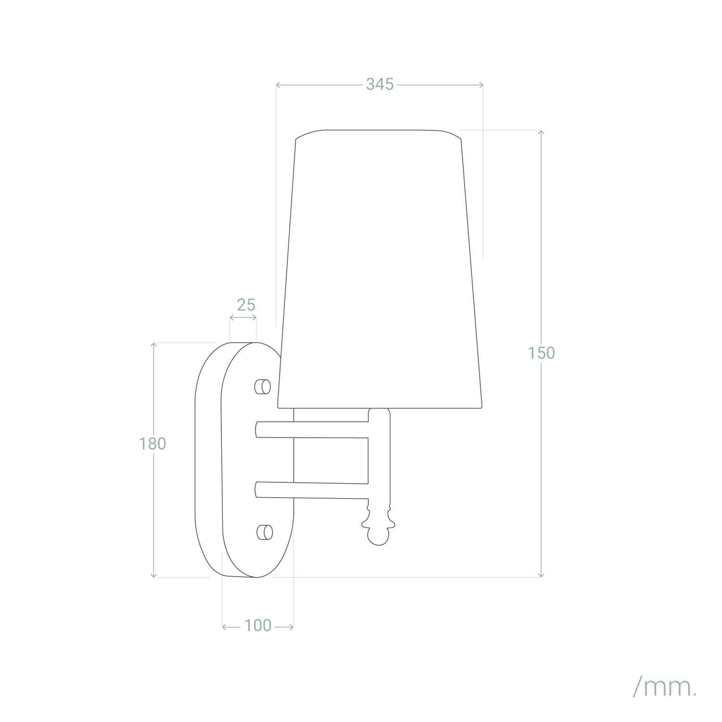 Lámpara de Pared Metal Watary Conne