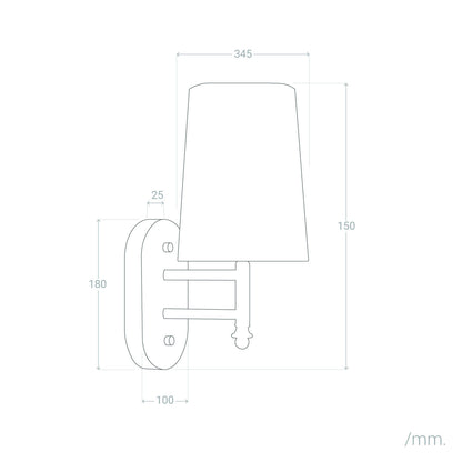 Lámpara de Pared Metal Watary Conne