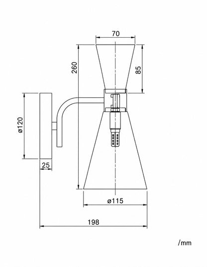 Lámpara de Pared Metal Jigger
