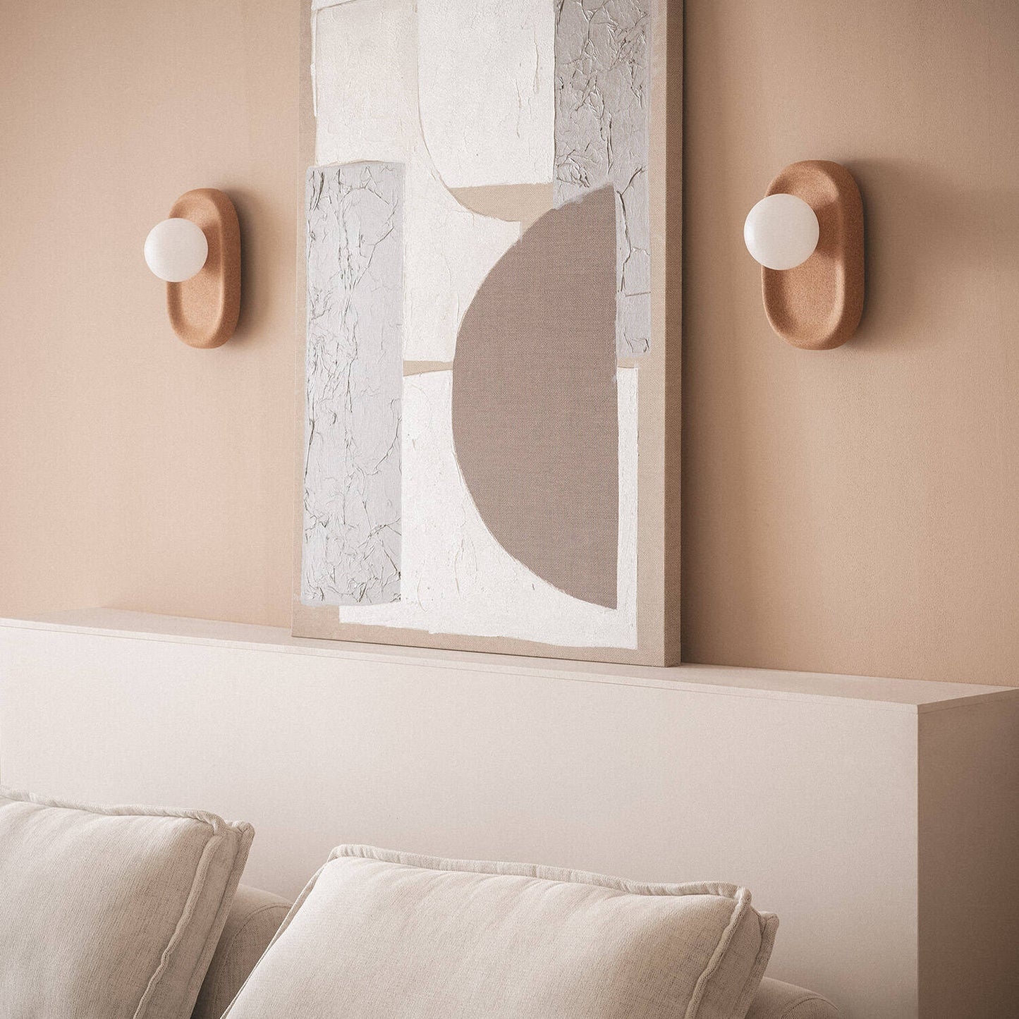 Lámpara de Pared Metal y Corcho Leshna