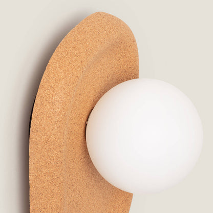 Lámpara de Pared Metal y Corcho Leshna