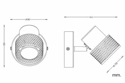 Lámpara de Pared Metal y Corcho Liksy