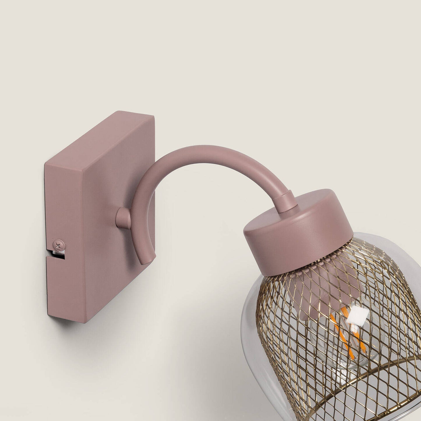 Lámpara de Pared Metal y Cristal Aziel