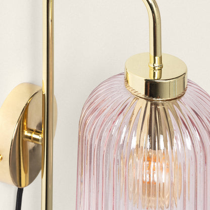 Lámpara de Pared Metal y Cristal Belino