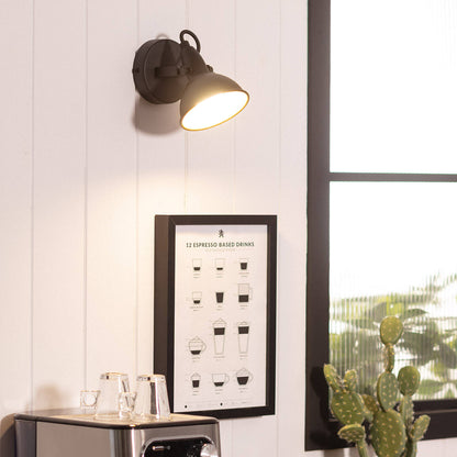 Lámpara de Pared Orientable Metal 1 Foco Emer Negro